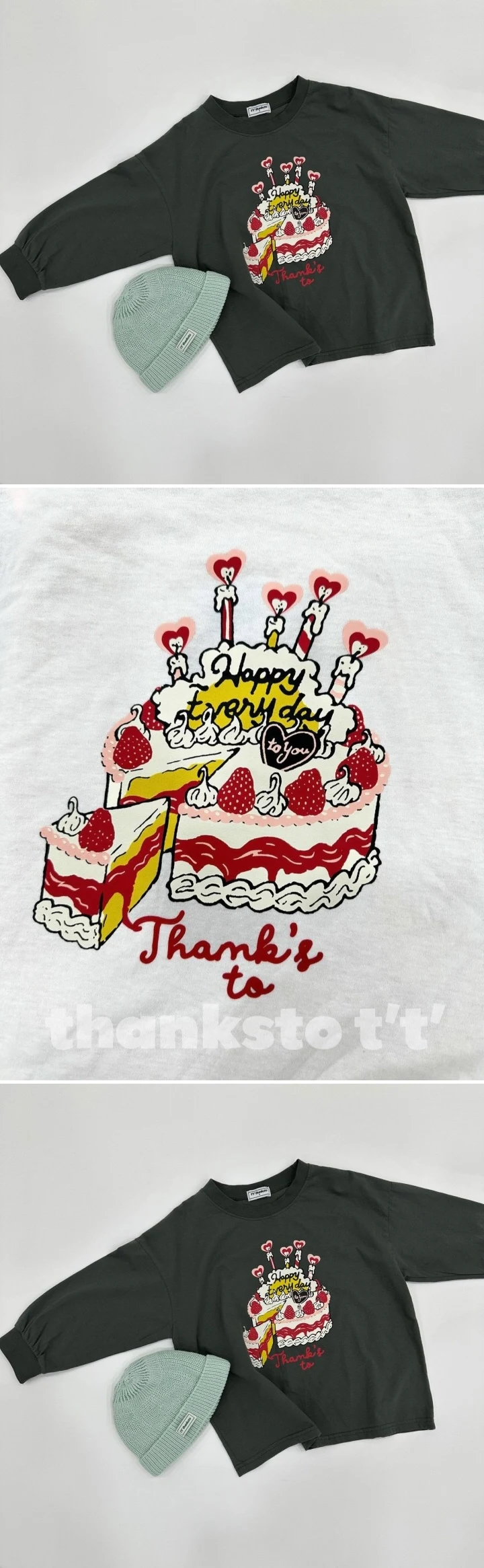 Thanksto TT - Korean Children Fashion - #childofig - Cake Tee (Junior) - 2