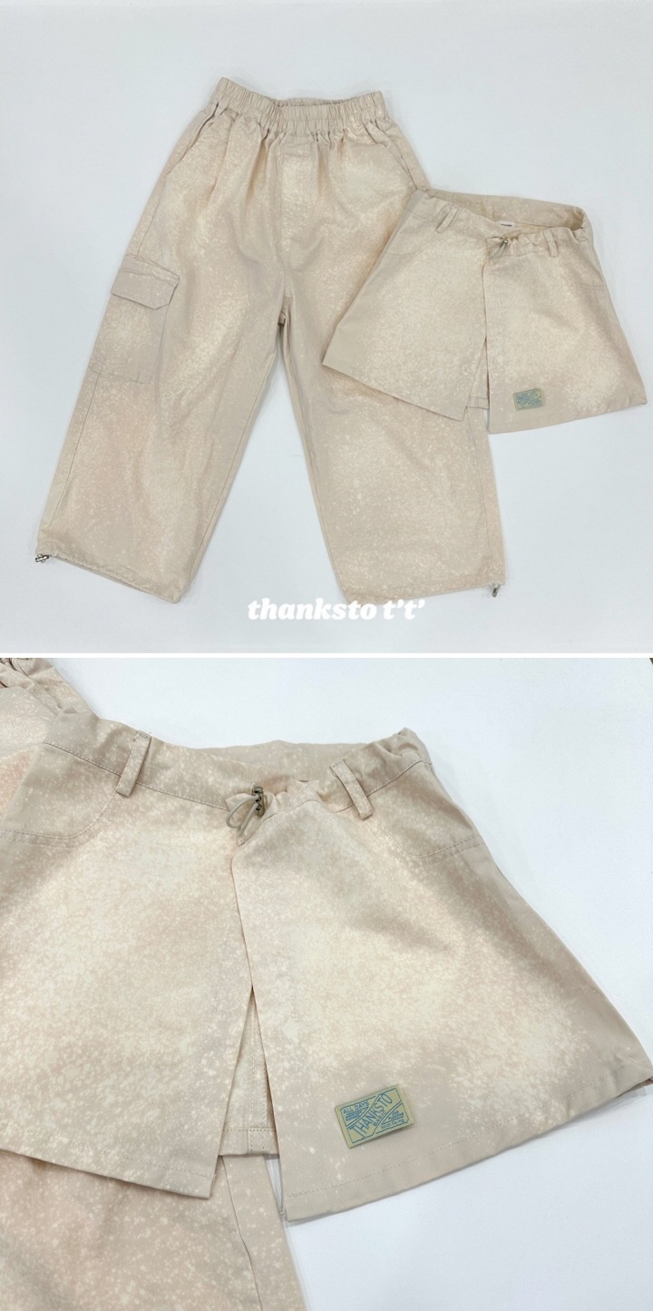 Thanksto TT - Korean Children Fashion - #kidsshorts - Wrap Cargo Pants - 2