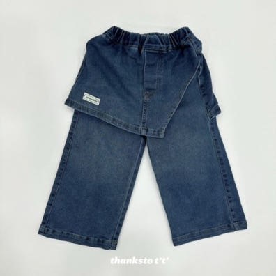 Thanksto TT - Korean Children Fashion - #kidsstore - Wrap Denim Pants