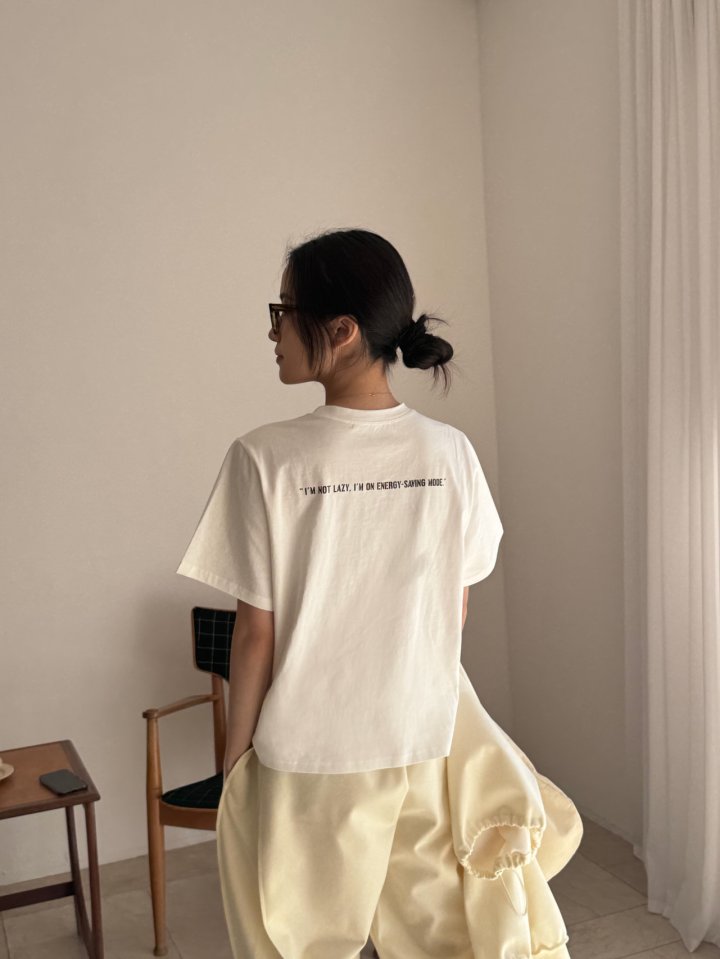 Theres - Korean Women Fashion - #momslook - Lazy Tee - 9