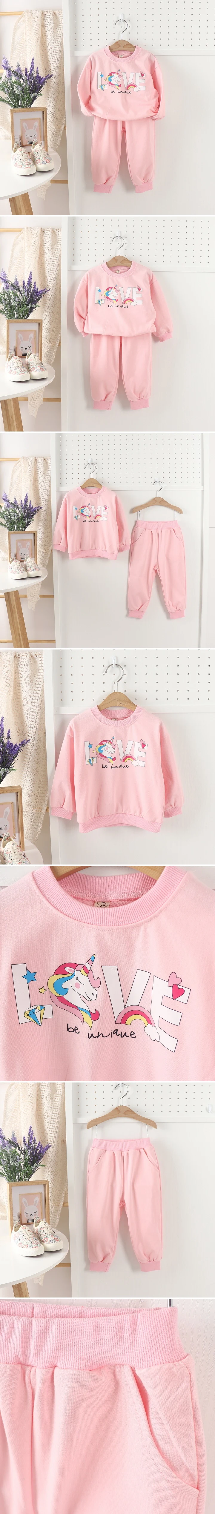 Tony - Korean Children Fashion - #Kfashion4kids - Love Unicorn Skirt Set