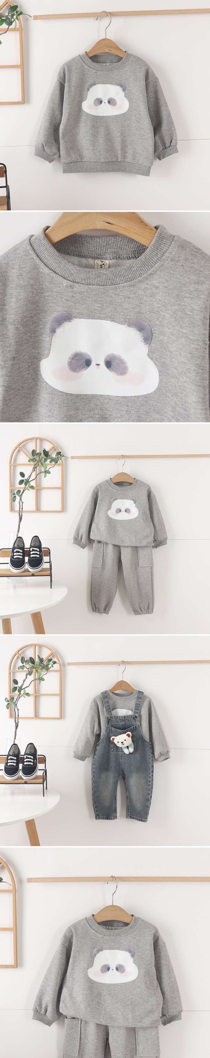 Tony - Korean Children Fashion - #childrensboutique - Panda Sweatshirts