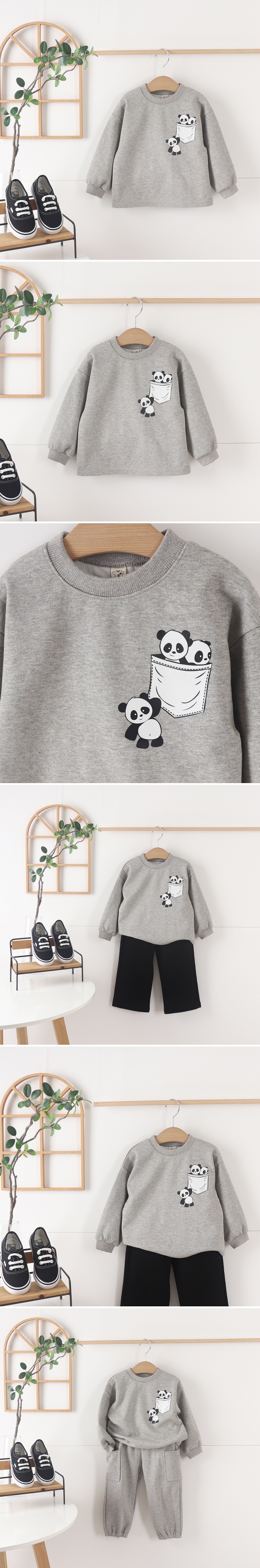 Tony - Korean Children Fashion - #designkidswear - Panda Pocket Tee