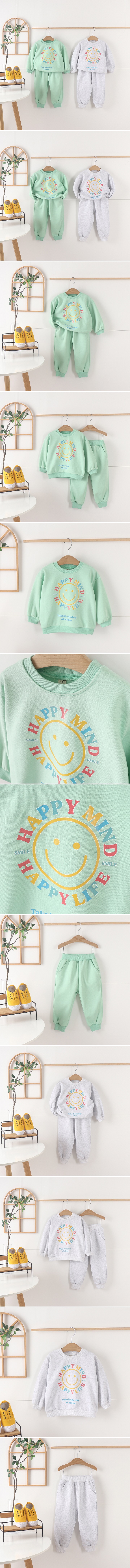 Tony - Korean Children Fashion - #magicofchildhood - Rainbow Smile Top Bottom Set
