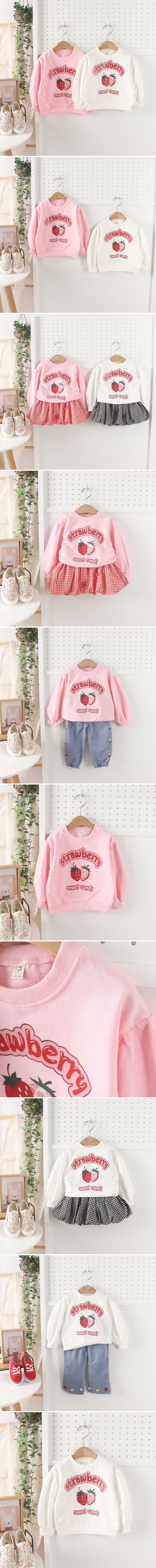 Tony - Korean Children Fashion - #magicofchildhood - Strawberry Sweatshirts