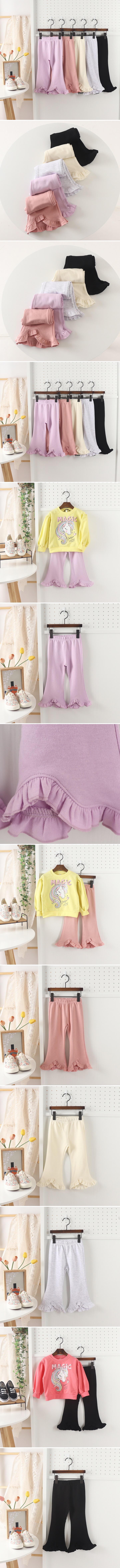 Tony - Korean Children Fashion - #magicofchildhood - Frill Bootscut Pants