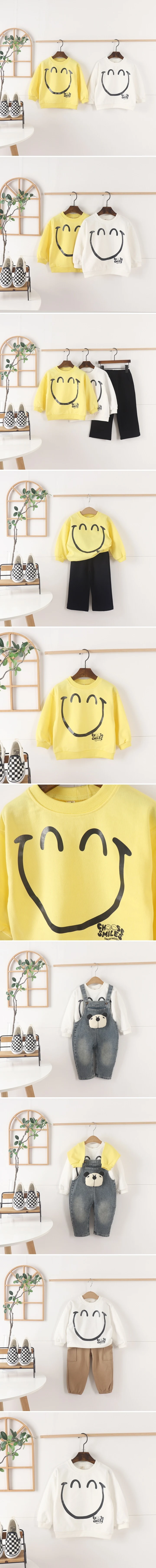 Tony - Korean Children Fashion - #todddlerfashion - Smile Sweatshirts