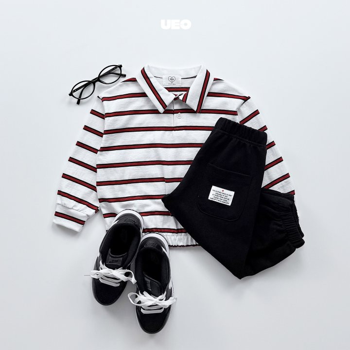U Eo - Korean Children Fashion - #childofig - Stripe Banding Collar Tee - 6