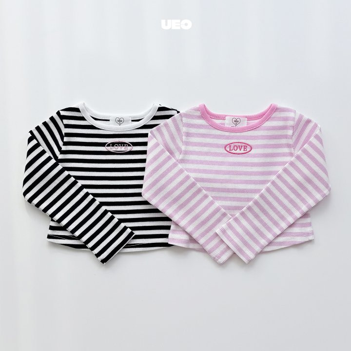 U Eo - Korean Children Fashion - #childofig - Love Stripe Tee
