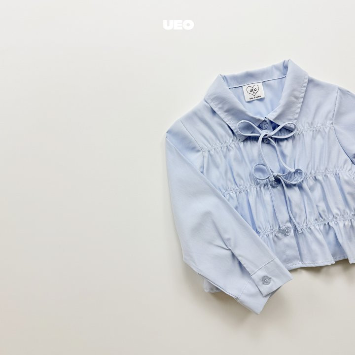 U Eo - Korean Children Fashion - #childrensboutique - Shirring Ribbon Blouse - 7