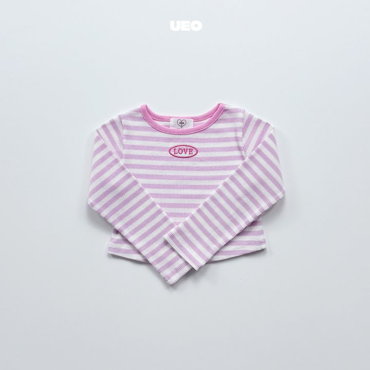 U Eo - Korean Children Fashion - #childrensboutique - Love Stripe Tee - 2