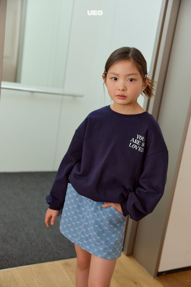 U Eo - Korean Children Fashion - #childrensboutique - Ribbon Denim Skirt - 8