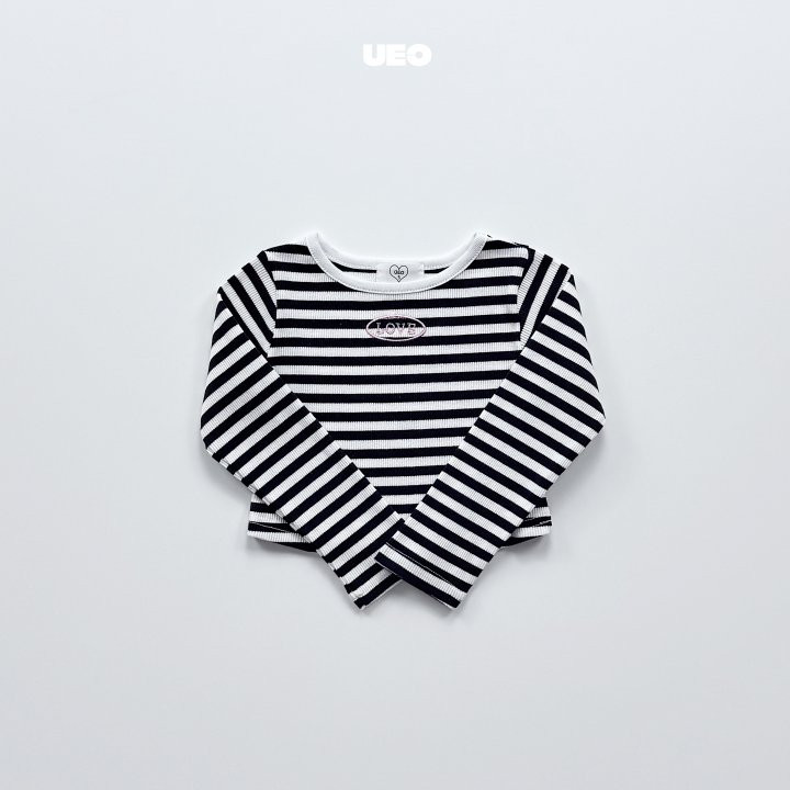 U Eo - Korean Children Fashion - #designkidswear - Love Stripe Tee - 3