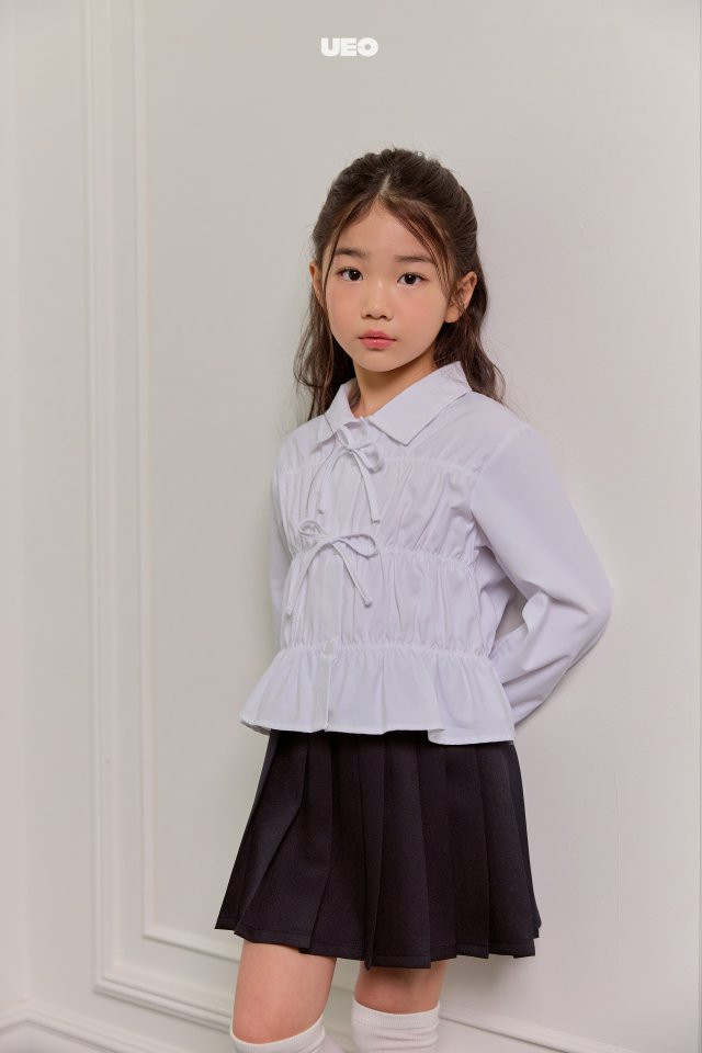 U Eo - Korean Children Fashion - #fashionkids - Shirring Ribbon Blouse - 10