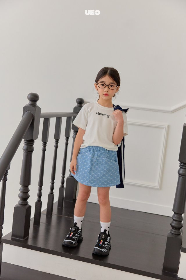 U Eo - Korean Children Fashion - #fashionkids - Ribbon Denim Skirt - 11