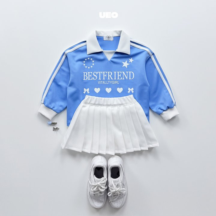 U Eo - Korean Children Fashion - #kidsshorts - Best Friend Collar Tee - 5