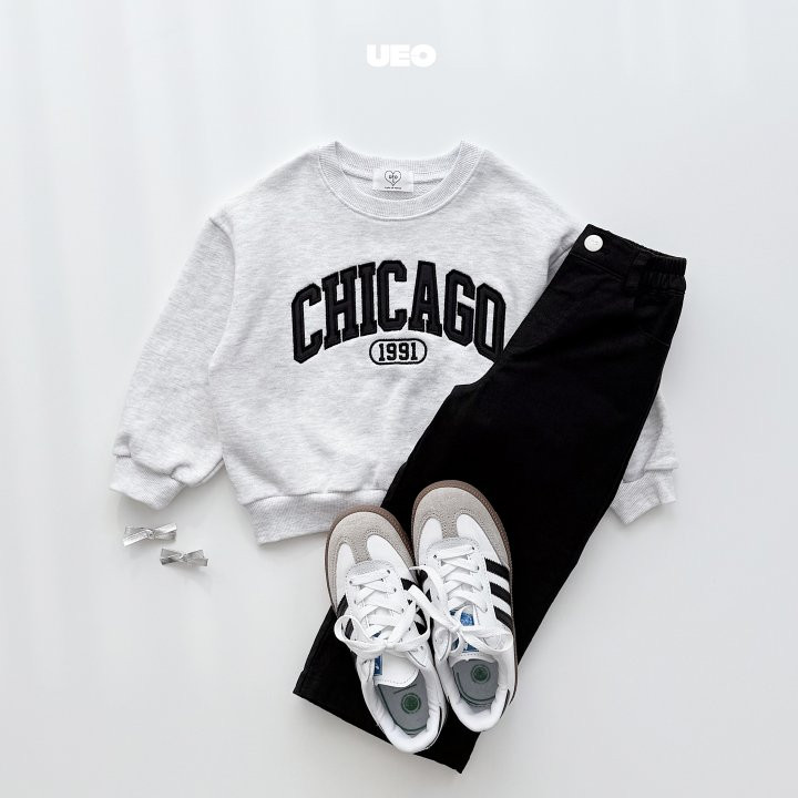 U Eo - Korean Children Fashion - #kidsshorts - Chicago Embroidery Sweatshirts - 5