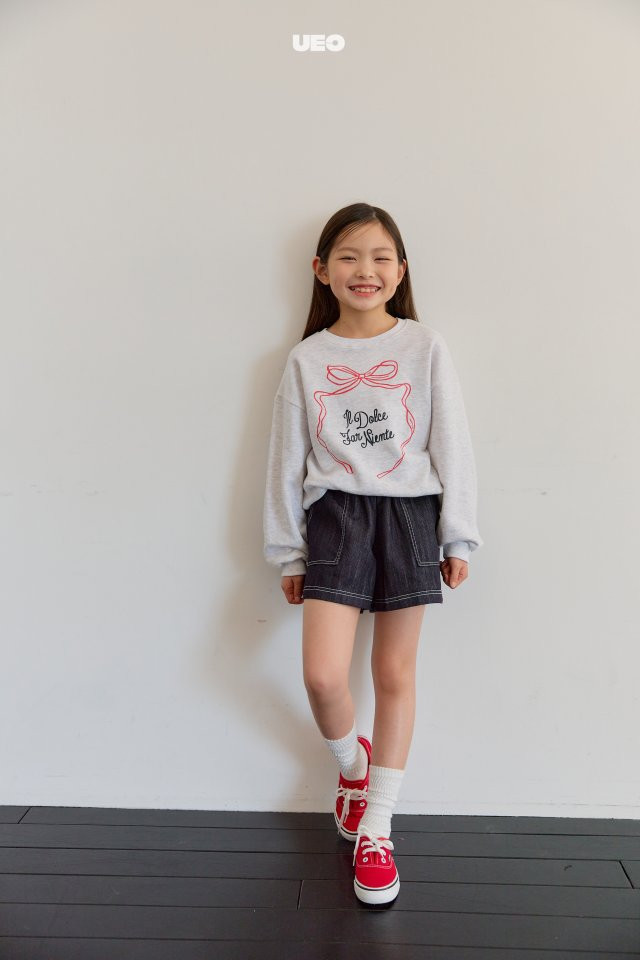 U Eo - Korean Children Fashion - #toddlerclothing - Ladolcher Ribbon Sweatshirts - 9