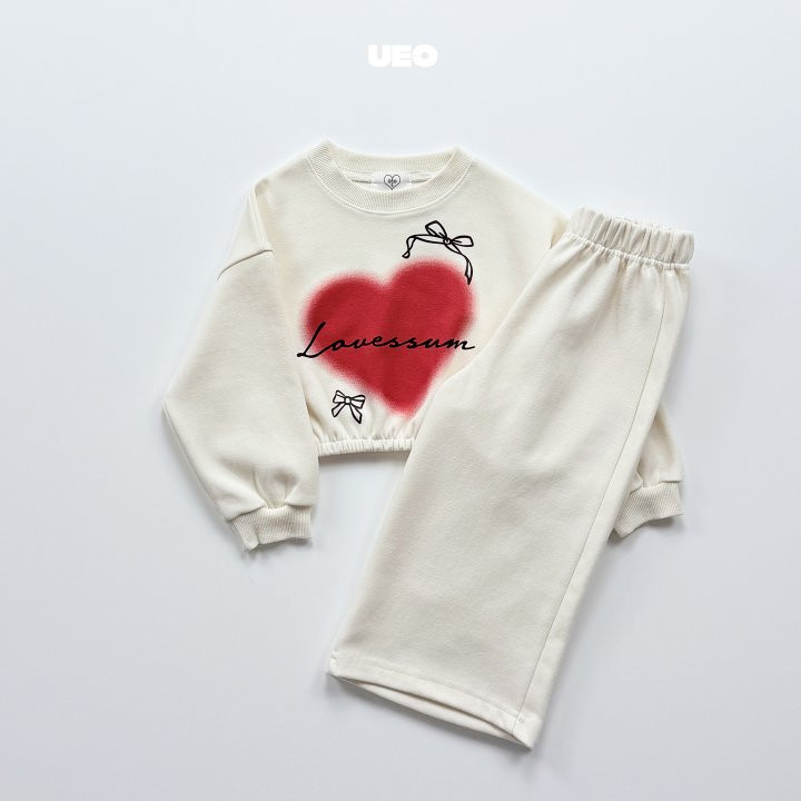 U Eo - Korean Children Fashion - #toddlerclothing - Ribbon Heart Set - 6
