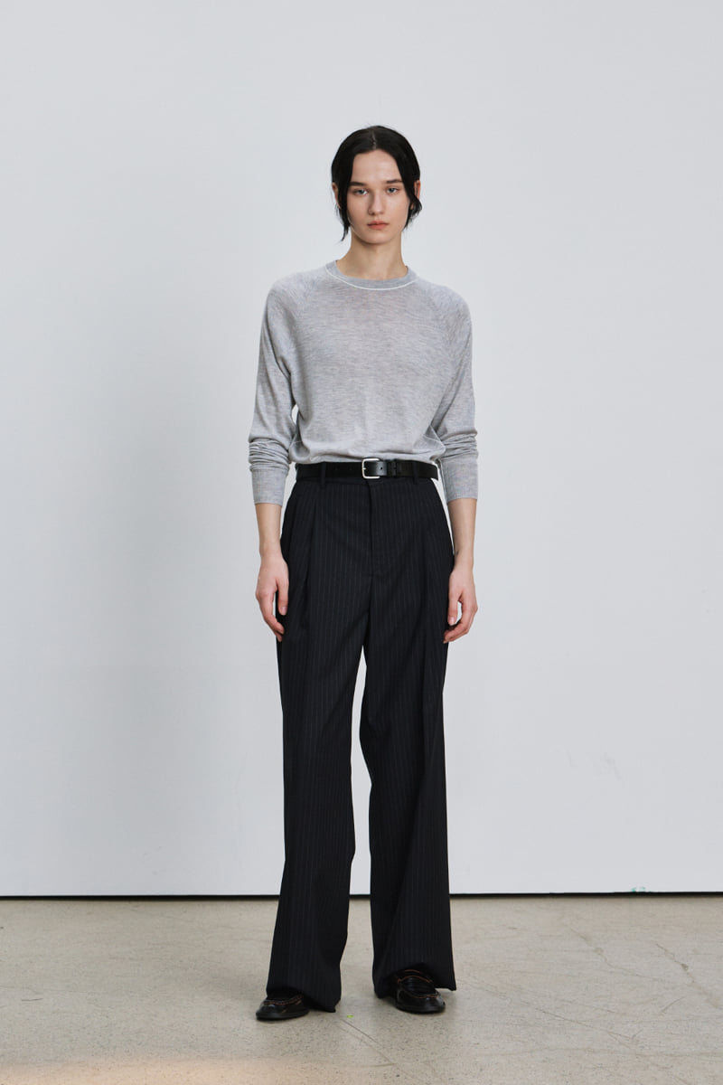 Understanding - Korean Women Fashion - #momslook - Two Tone Silky Round Knit Pullover - 2