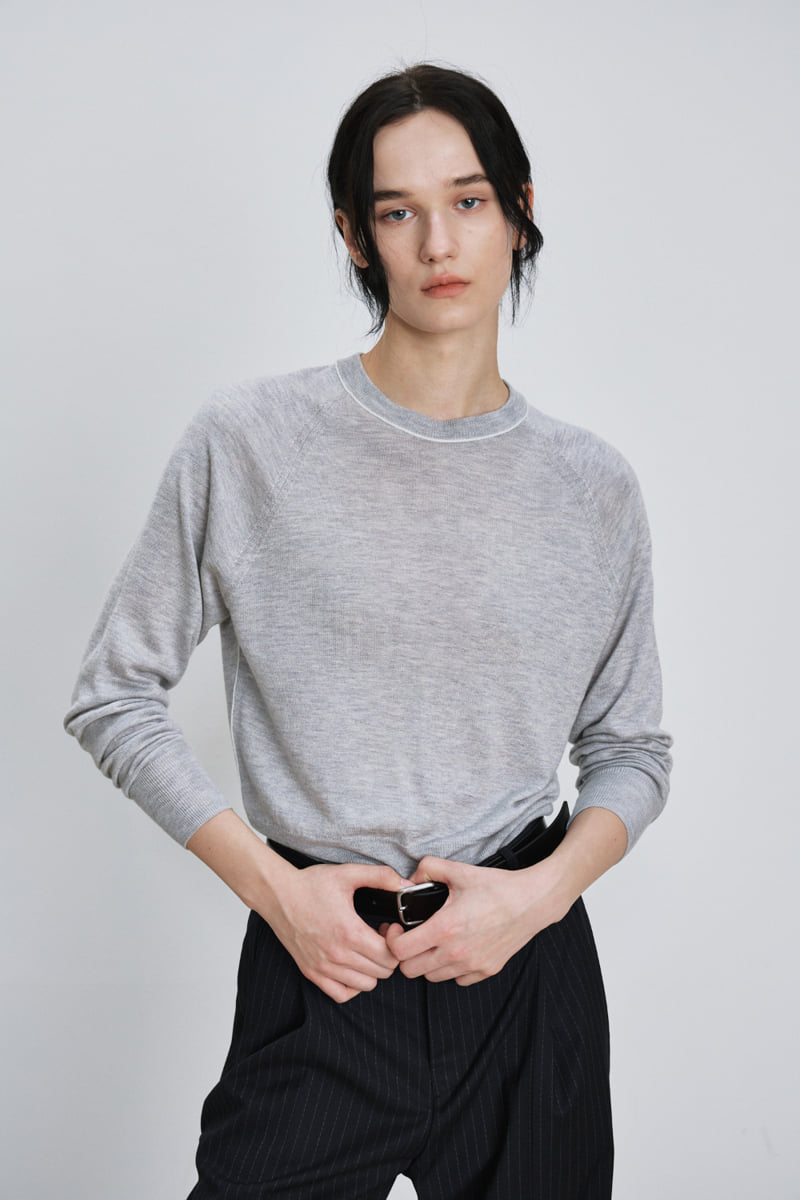 Understanding - Korean Women Fashion - #momslook - Two Tone Silky Round Knit Pullover - 5