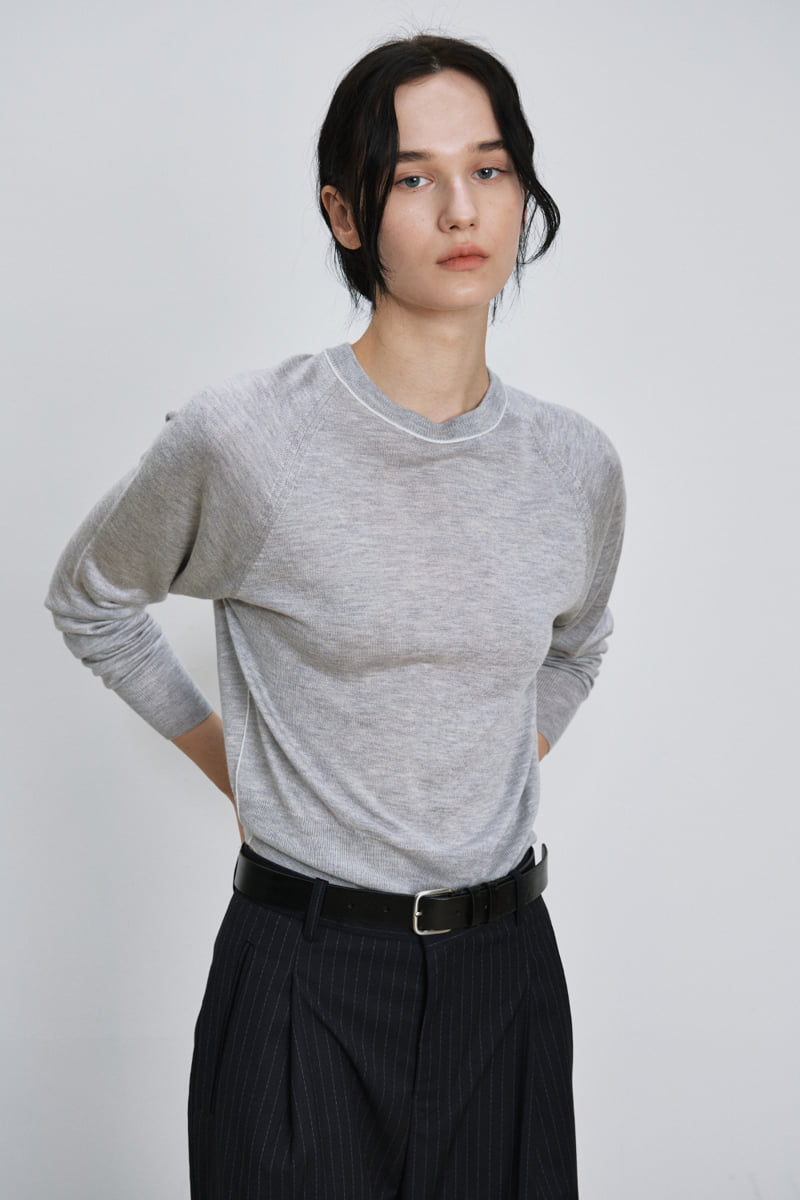 Understanding - Korean Women Fashion - #momslook - Two Tone Silky Round Knit Pullover - 6