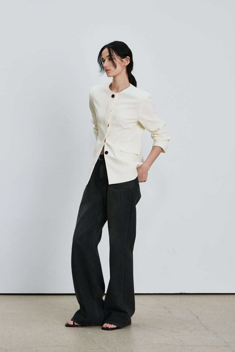 Understanding - Korean Women Fashion - #momslook - Brush Washing Denim Pants - 4