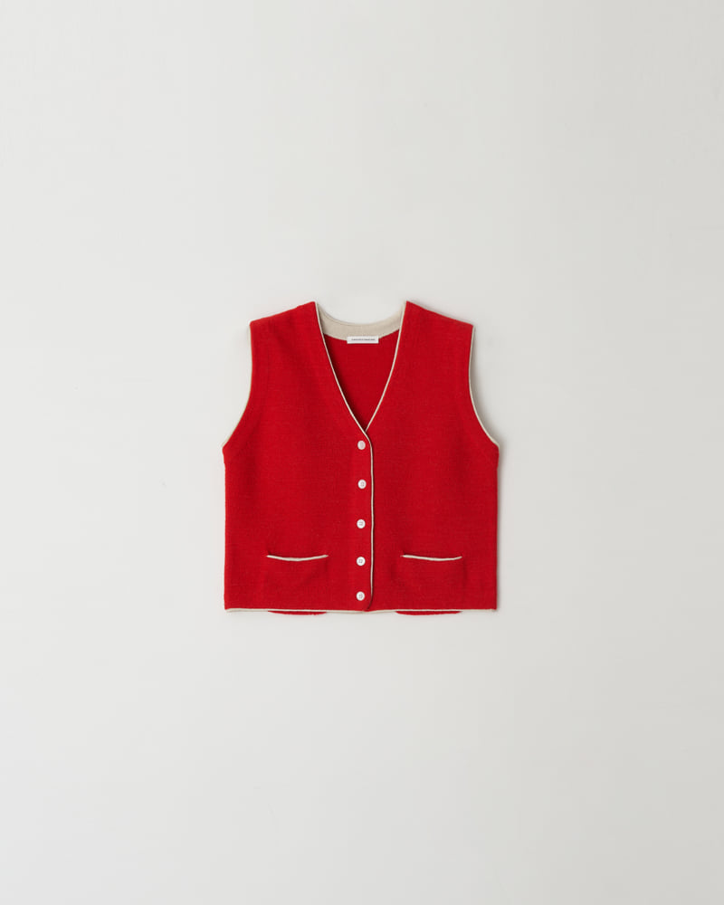 Understanding - Korean Women Fashion - #restrostyle - Two Tone Knit Vest - 10