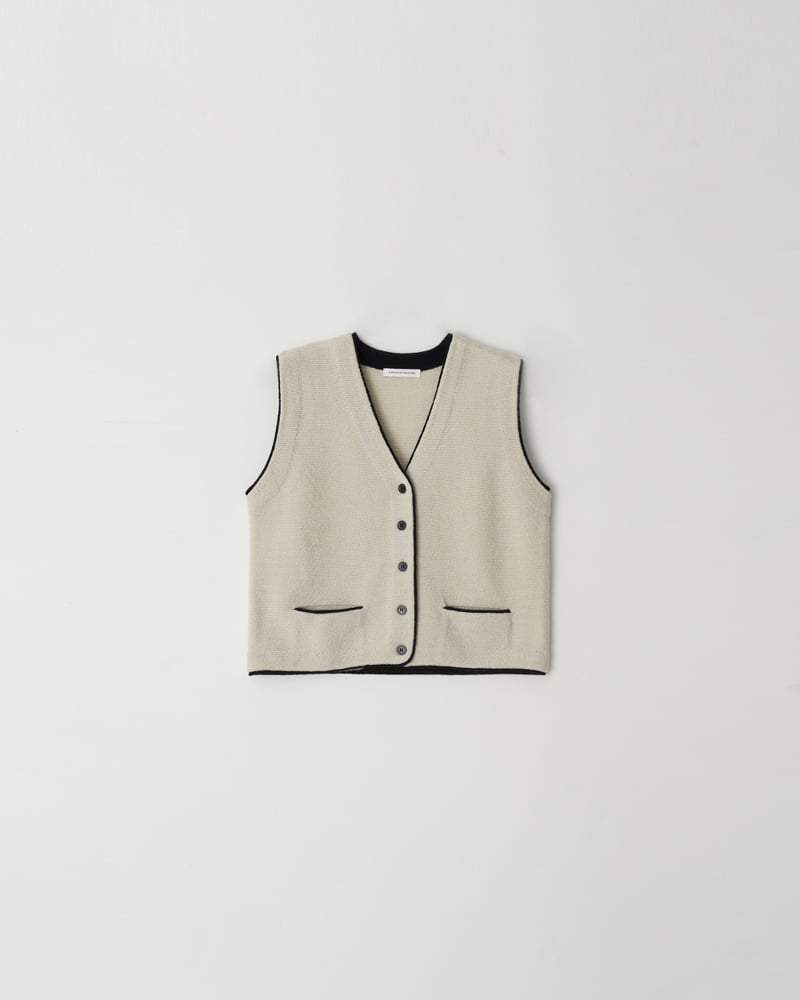 Understanding - Korean Women Fashion - #romanticstyle - Two Tone Knit Vest - 11