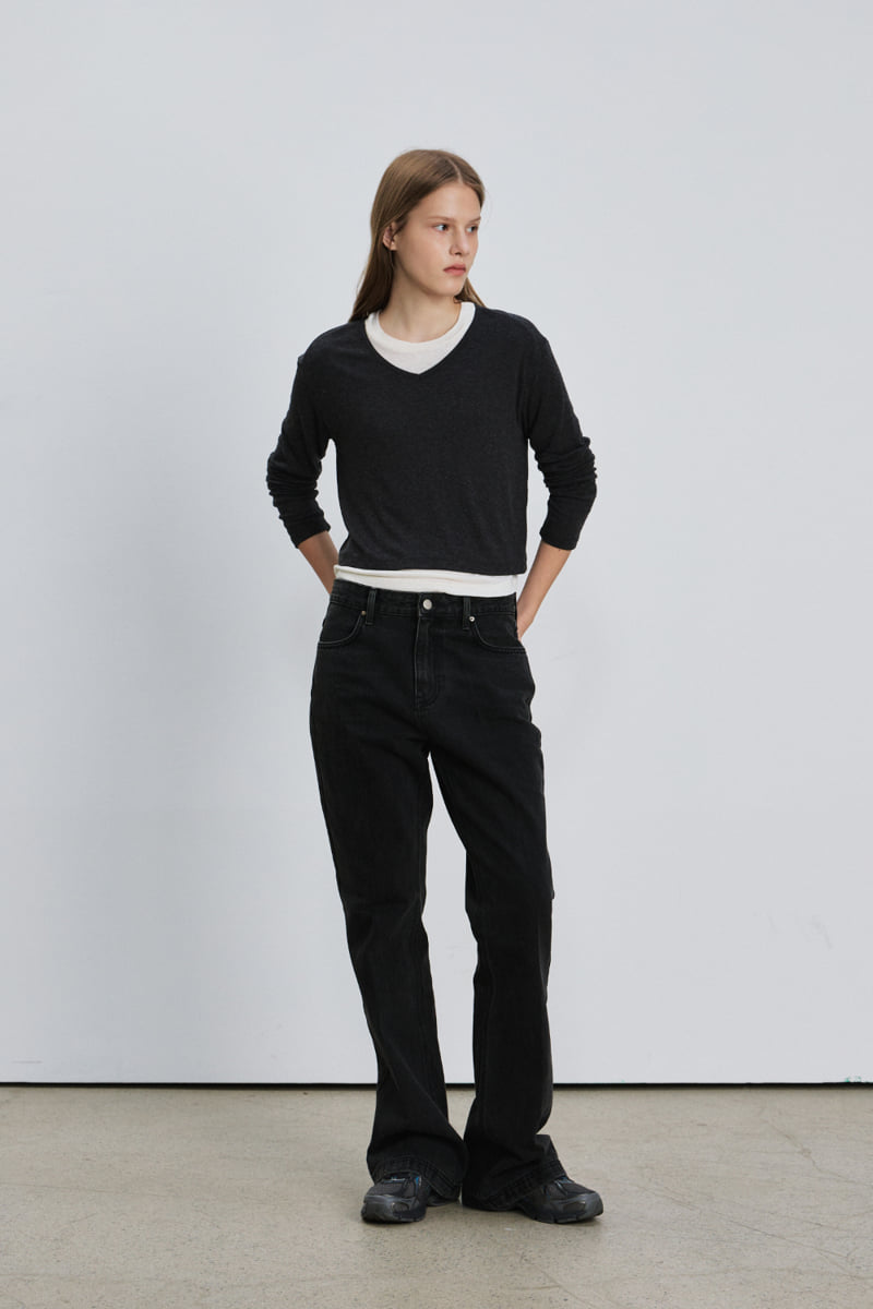 Understanding - Korean Women Fashion - #romanticstyle - V-neck Layered Tee - 4