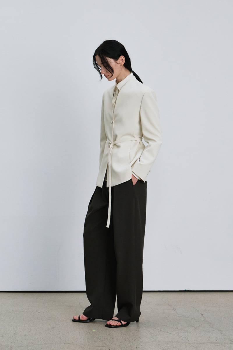 Understanding - Korean Women Fashion - #thatsdarling - No Collar Jacket - 2