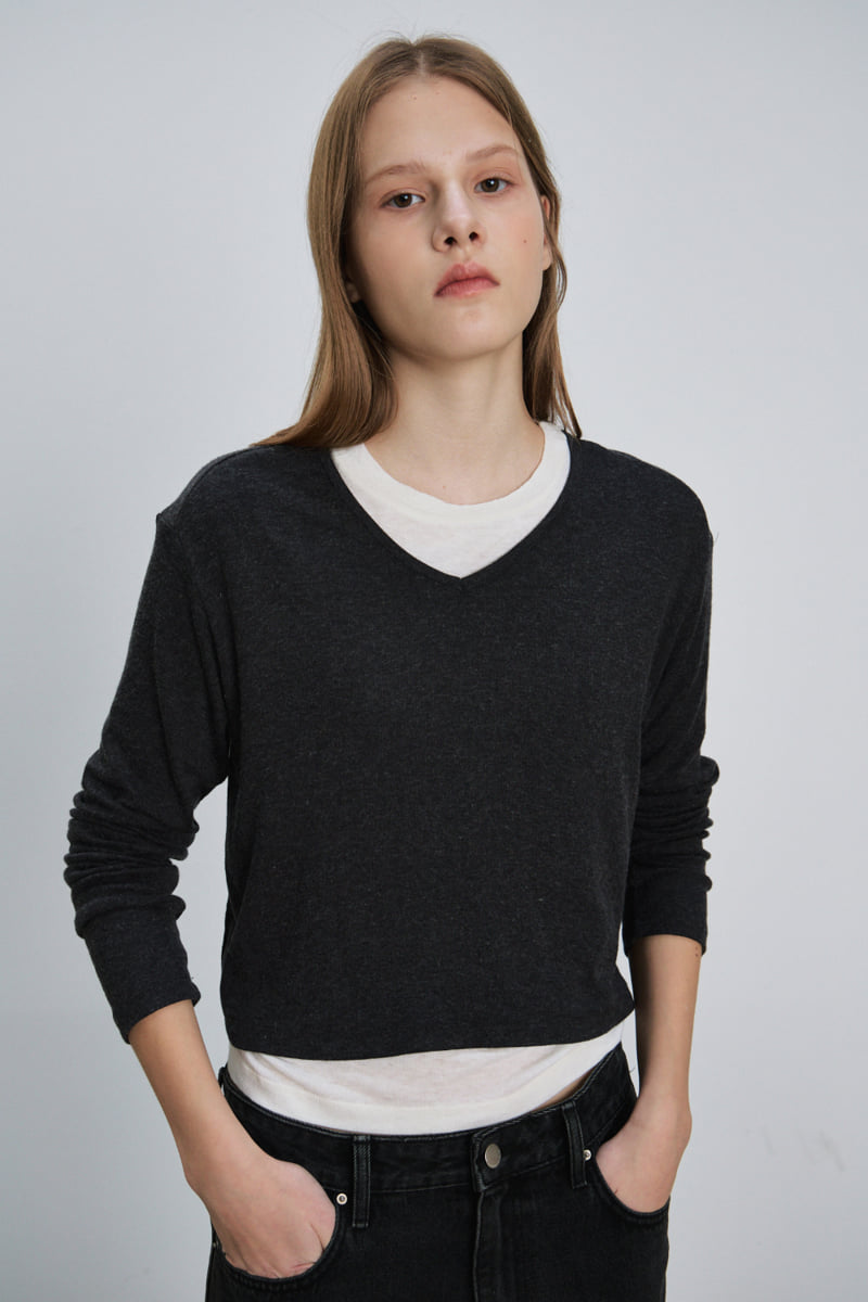 Understanding - Korean Women Fashion - #thelittlethings - V-neck Layered Tee - 6