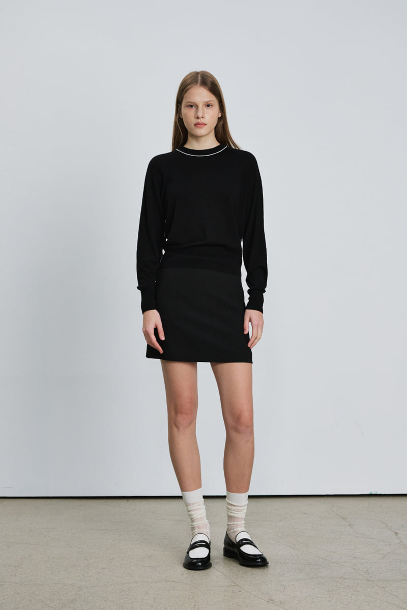 Understanding - Korean Women Fashion - #vintageinspired - Two Tone Silky Round Knit Pullover - 8