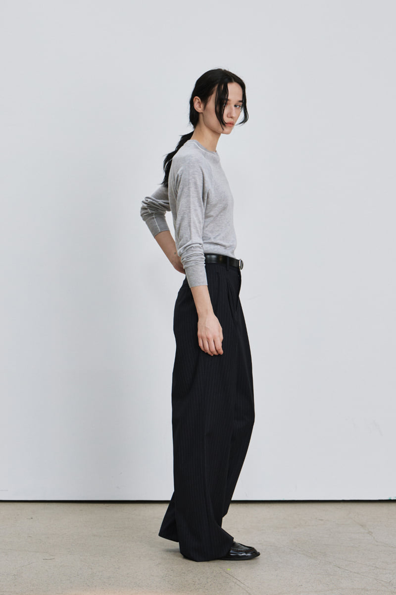 Understanding - Korean Women Fashion - #womensfashion - Two Tone Silky Round Knit Pullover - 3