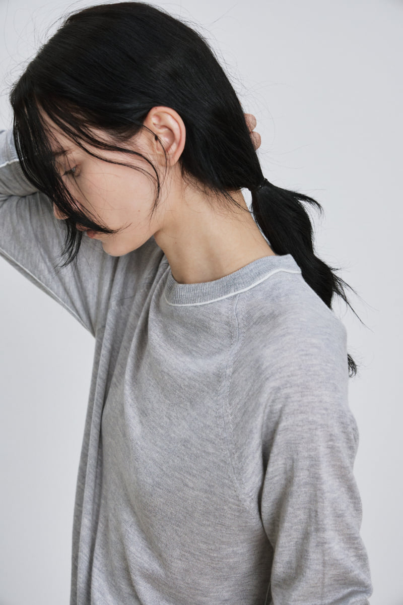 Understanding - Korean Women Fashion - #womensfashion - Two Tone Silky Round Knit Pullover - 7