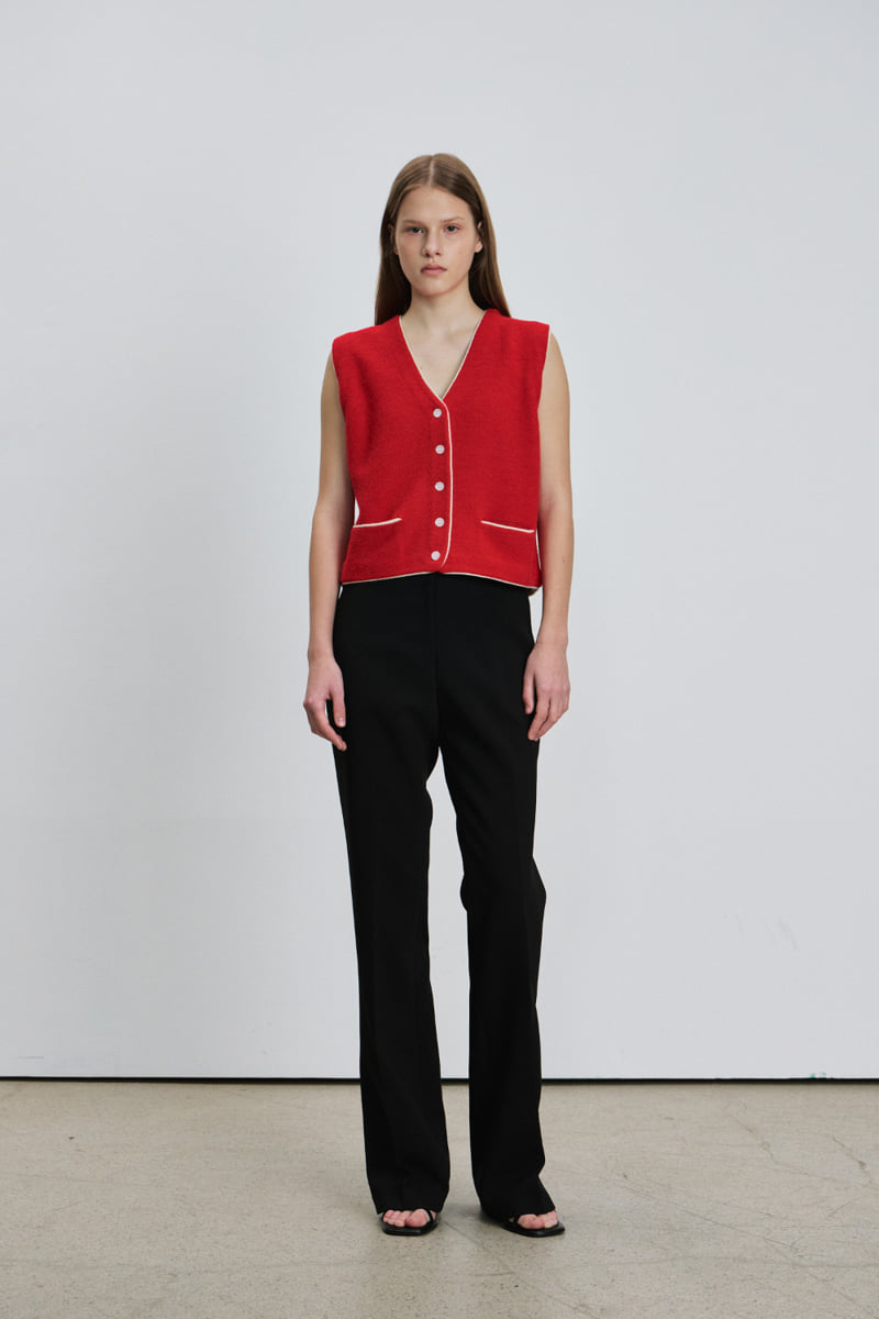 Understanding - Korean Women Fashion - #womensfashion - Two Tone Knit Vest - 2