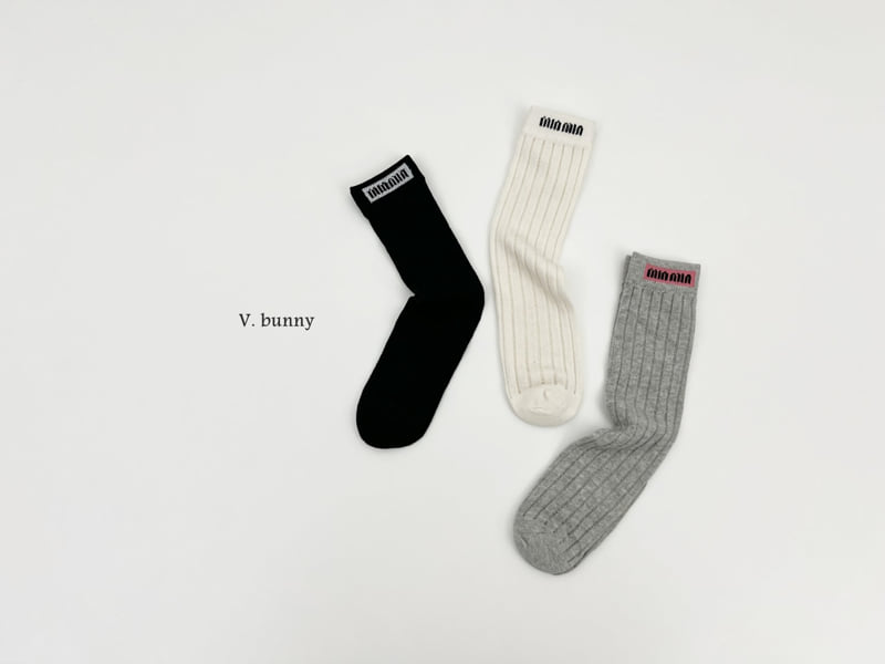 V Bunny - Korean Children Fashion - #Kfashion4kids - Min Min Sock Set (set of 3)