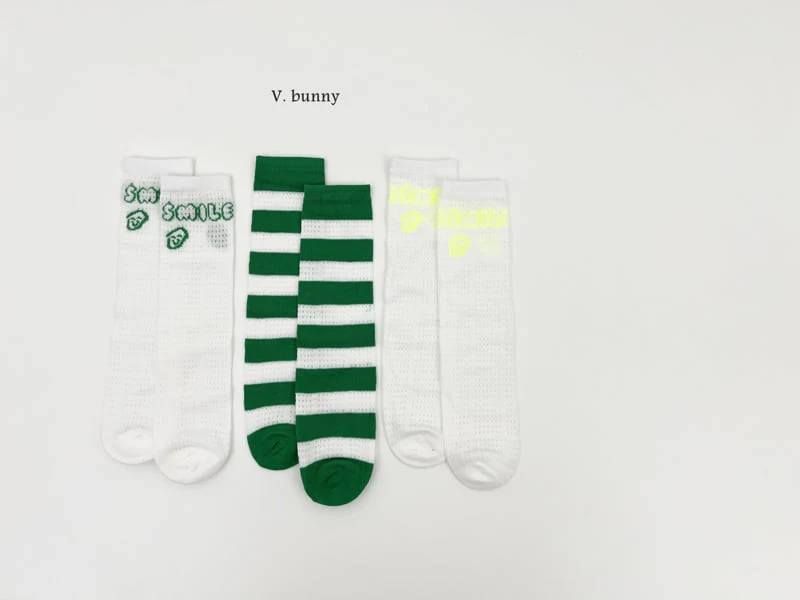 V Bunny - Korean Children Fashion - #Kfashion4kids - Neon Smile Socks Set (set of 3) - 11