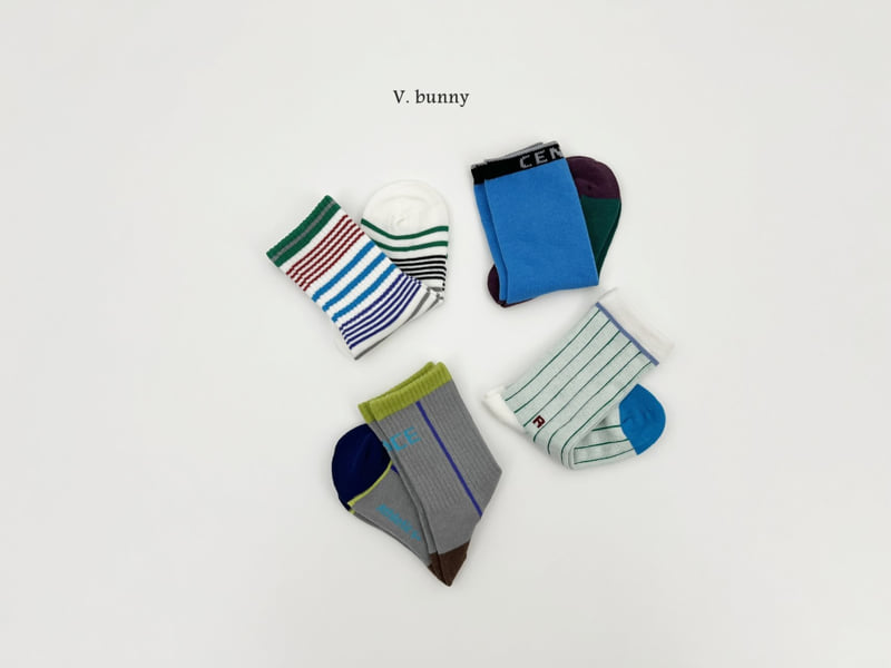 V Bunny - Korean Children Fashion - #Kfashion4kids - Line R Socks Set - 2