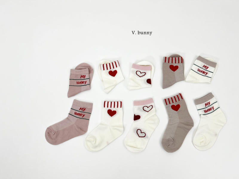V Bunny - Korean Children Fashion - #Kfashion4kids - Honey Socks Set - 10