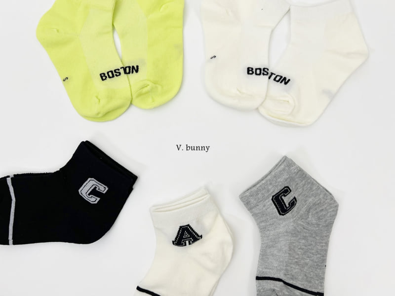 V Bunny - Korean Children Fashion - #Kfashion4kids - Initial Socks Set - 9