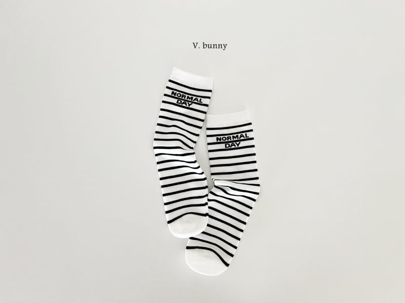 V Bunny - Korean Children Fashion - #Kfashion4kids - Stripe A Sock Set - 6