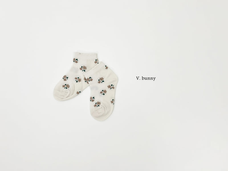 V Bunny - Korean Children Fashion - #Kfashion4kids - Flower Heart Socks Set - 5
