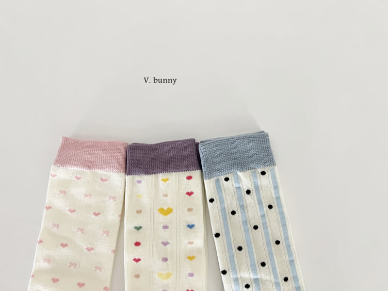 V Bunny - Korean Children Fashion - #Kfashion4kids - Dotted Heart Socks Set - 2