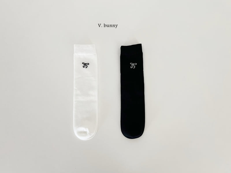 V Bunny - Korean Children Fashion - #Kfashion4kids - Double Bone Sock Set