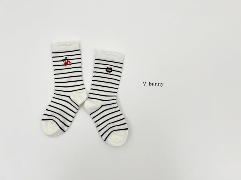 V Bunny - Korean Children Fashion - #childofig - Black Cat Socks Set - 6