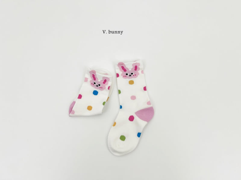 V Bunny - Korean Children Fashion - #childofig - Bubble Rabbit Socks Set - 5