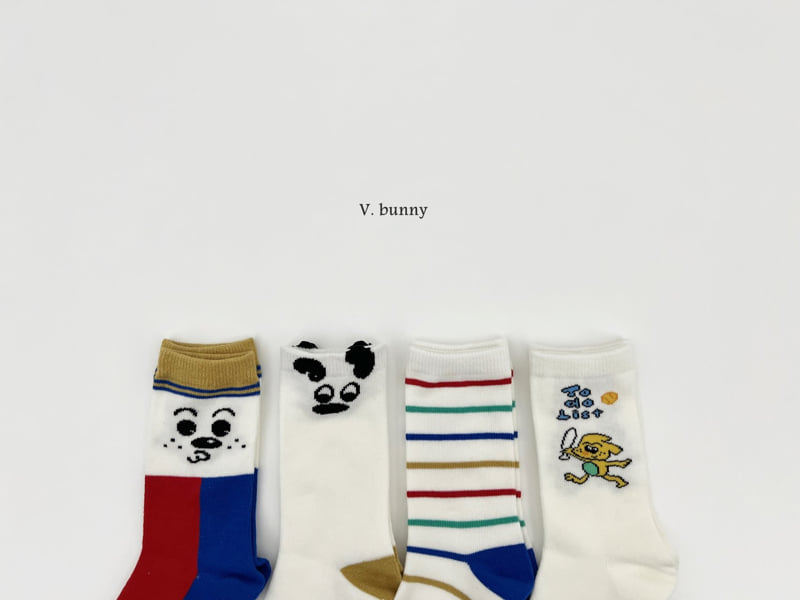V Bunny - Korean Children Fashion - #childofig - To Do Socks Set - 2