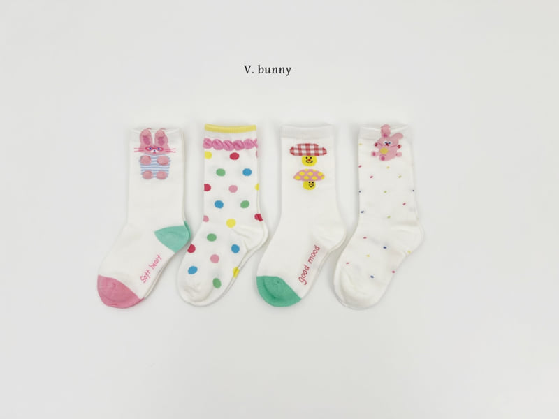 V Bunny - Korean Children Fashion - #childofig - Mushroom Socks Set