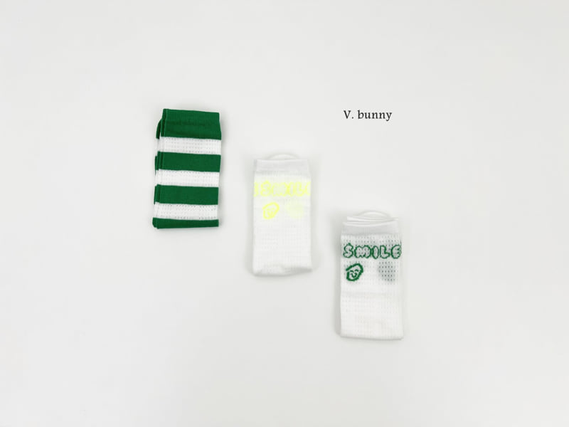 V Bunny - Korean Children Fashion - #childofig - Neon Smile Socks Set (set of 3) - 3